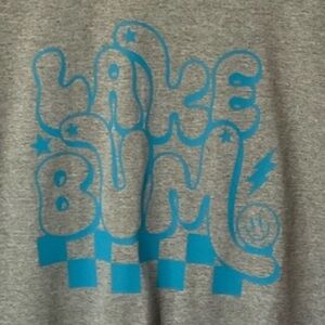 Lake Bum, Gray Color Womens T-Shirt Size LARGE or Men’s T-Shirt